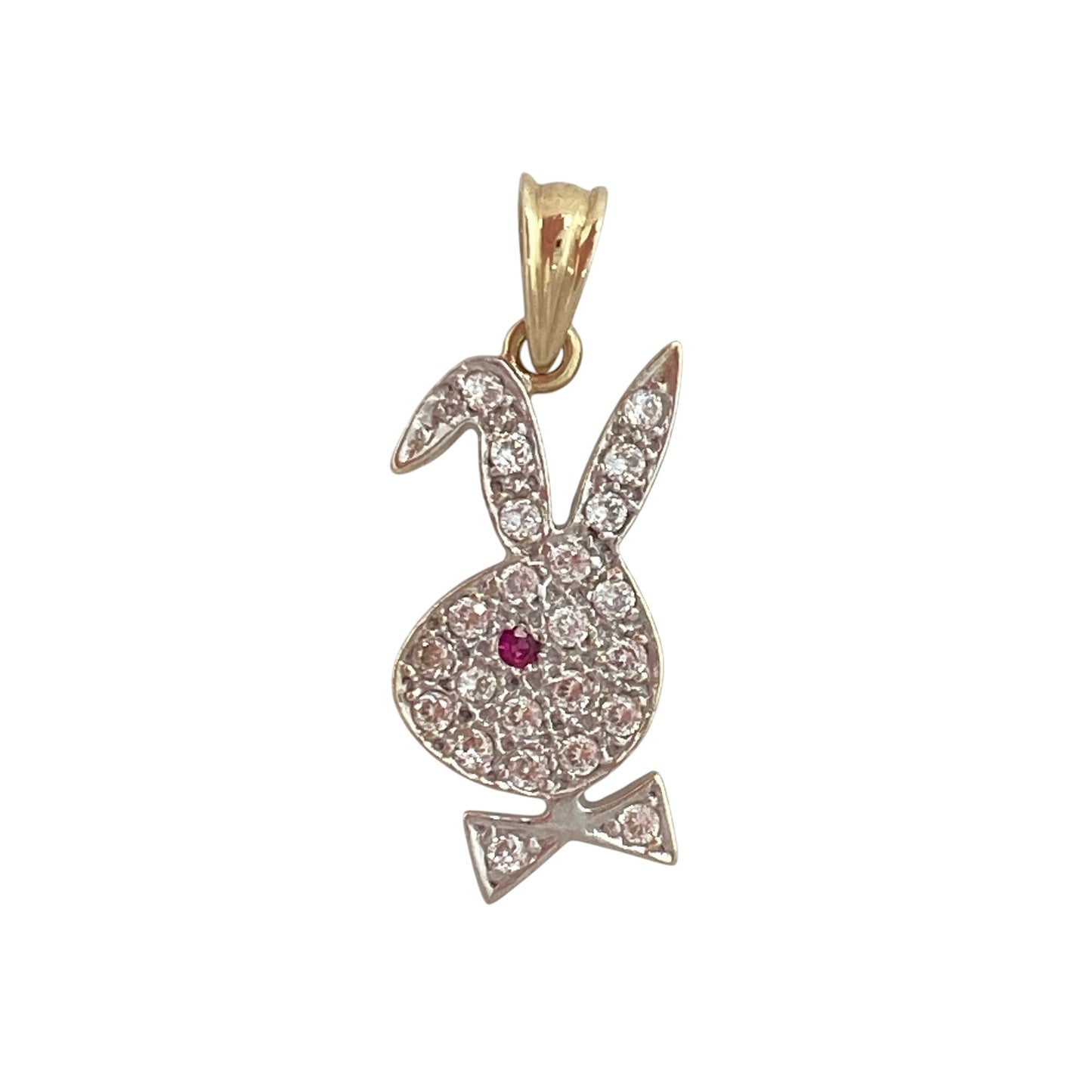 9ct Gold & Cubic Zirconia Bunny Pendant
