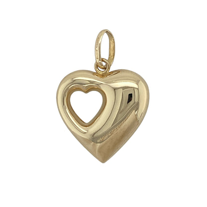 9ct Gold Double Heart Pendant