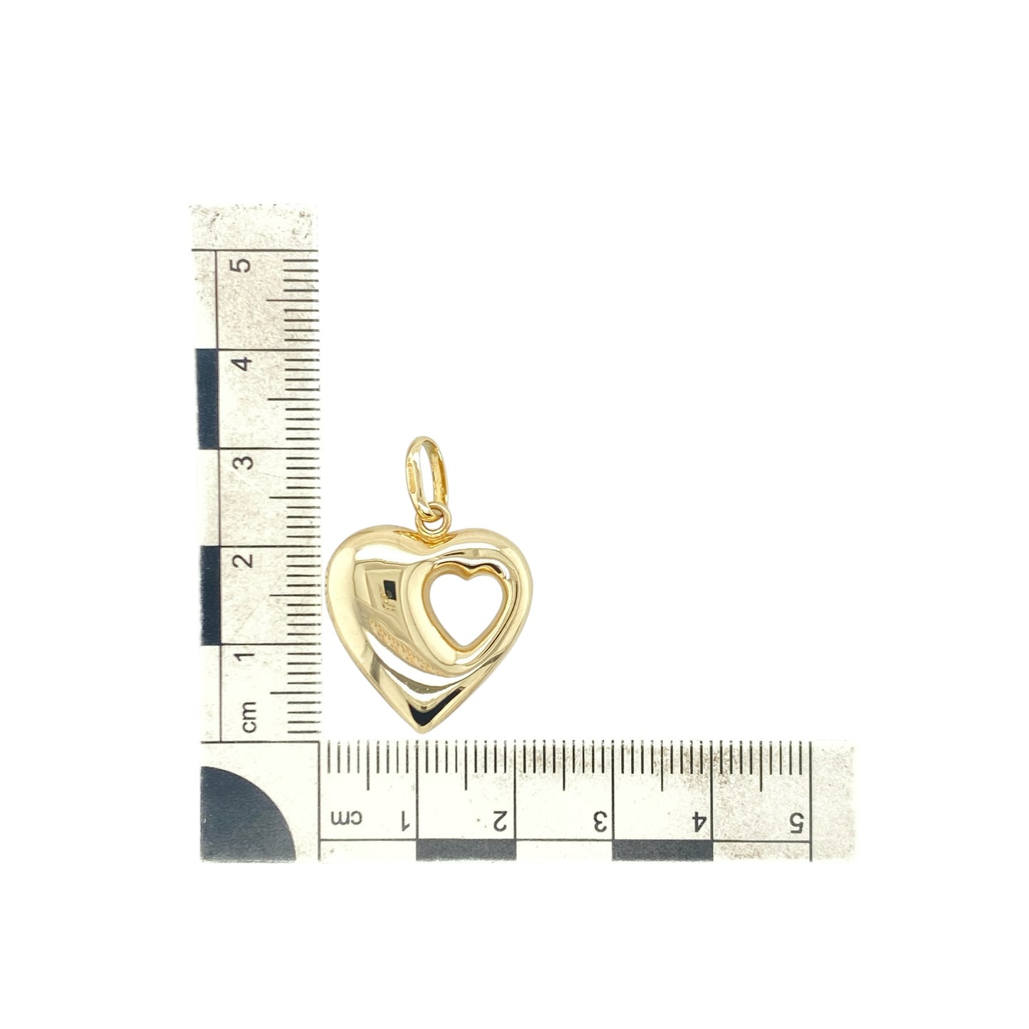 9ct Gold Double Heart Pendant