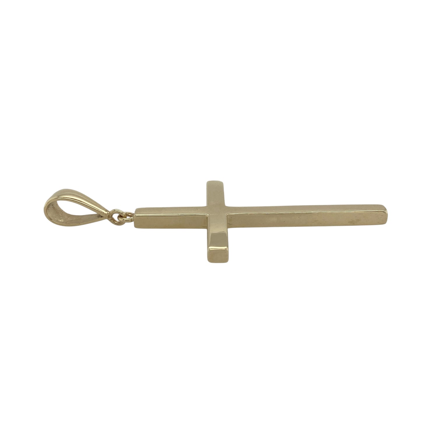 9ct Solid Gold Plain Large Cross Pendant