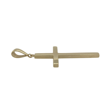 9ct Solid Gold Plain Large Cross Pendant