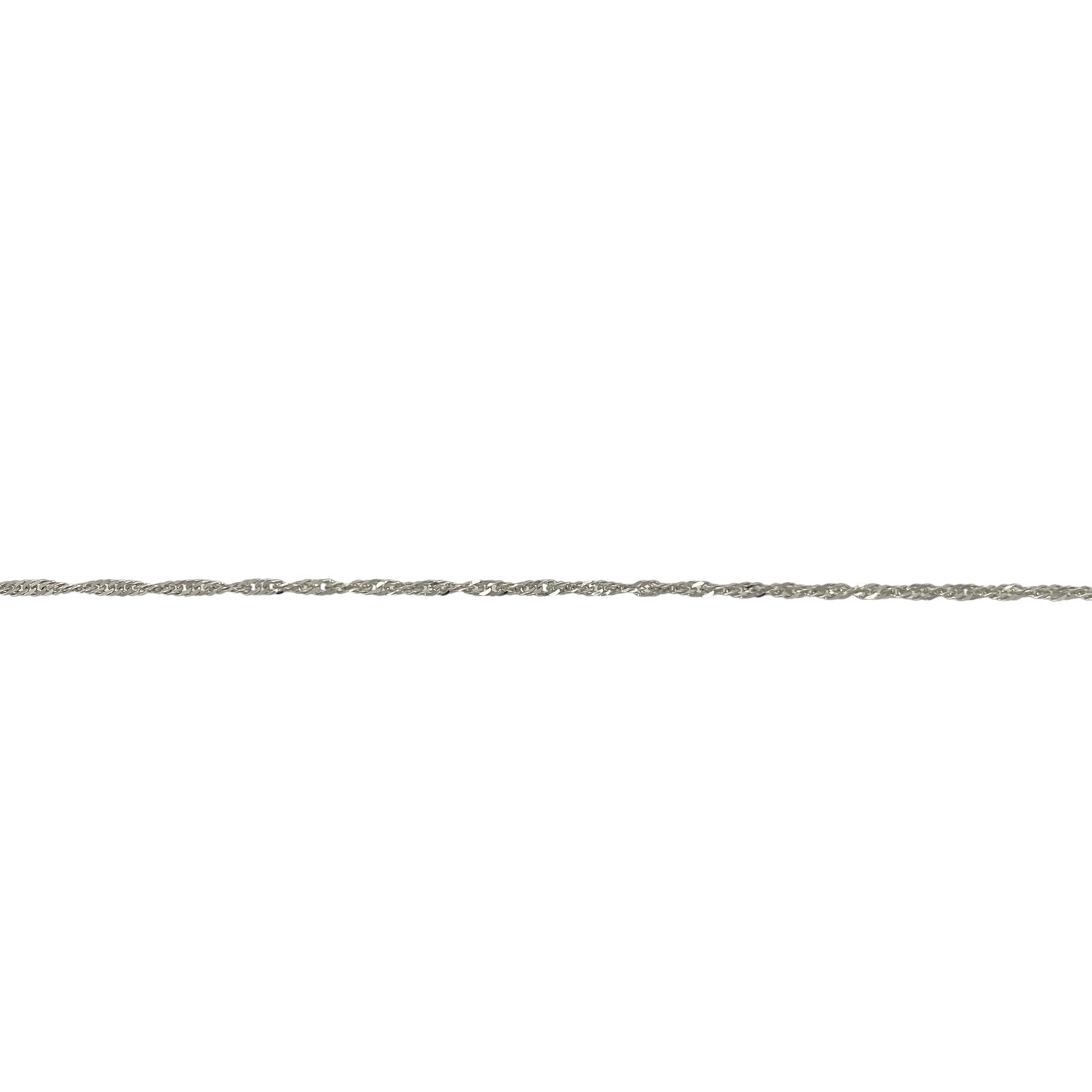 9ct White Gold 7" Singapore Bracelet