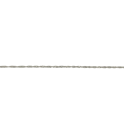9ct White Gold 7" Singapore Bracelet