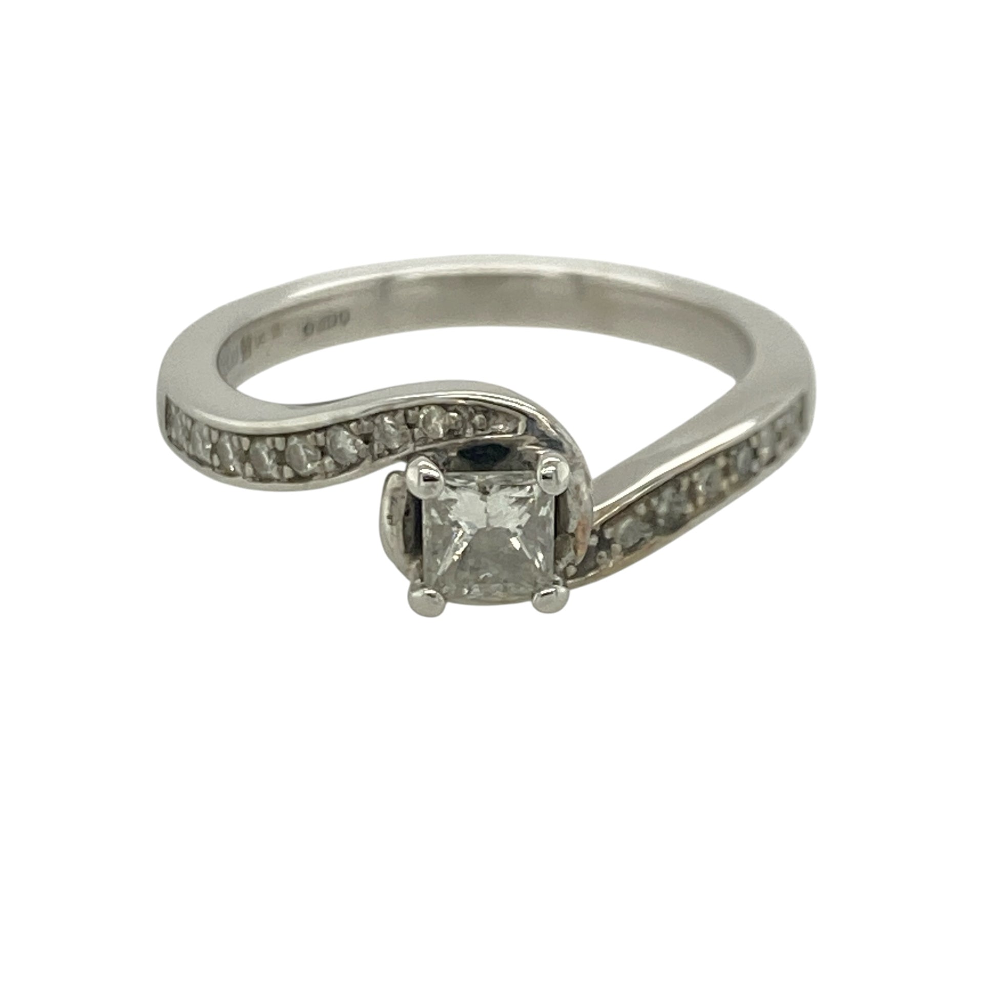 9ct White Gold & Diamond Clogau Solitaire Ring