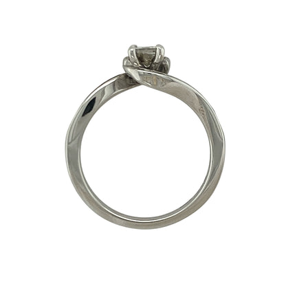 9ct White Gold & Diamond Clogau Solitaire Ring