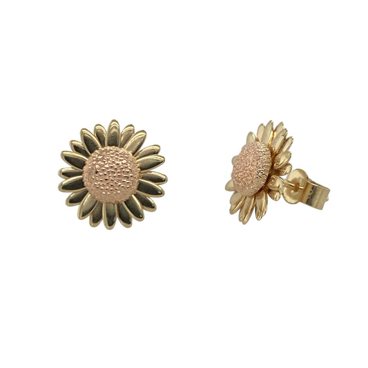 9ct Gold Clogau Sunflower Stud Earrings