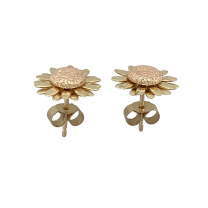 9ct Gold Clogau Sunflower Stud Earrings