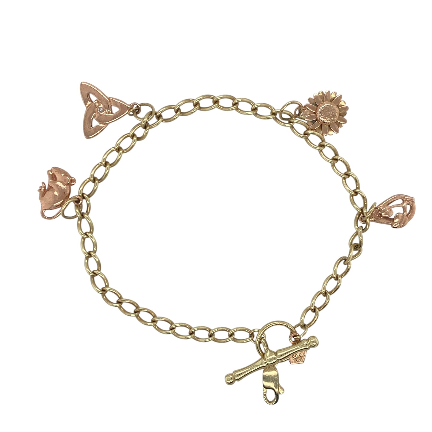9ct Gold Clogau 8" Charm Bracelet