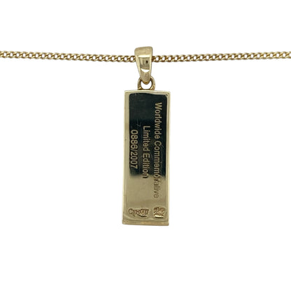 9ct Gold & Diamond Set Clogau Ingot 18" Necklace