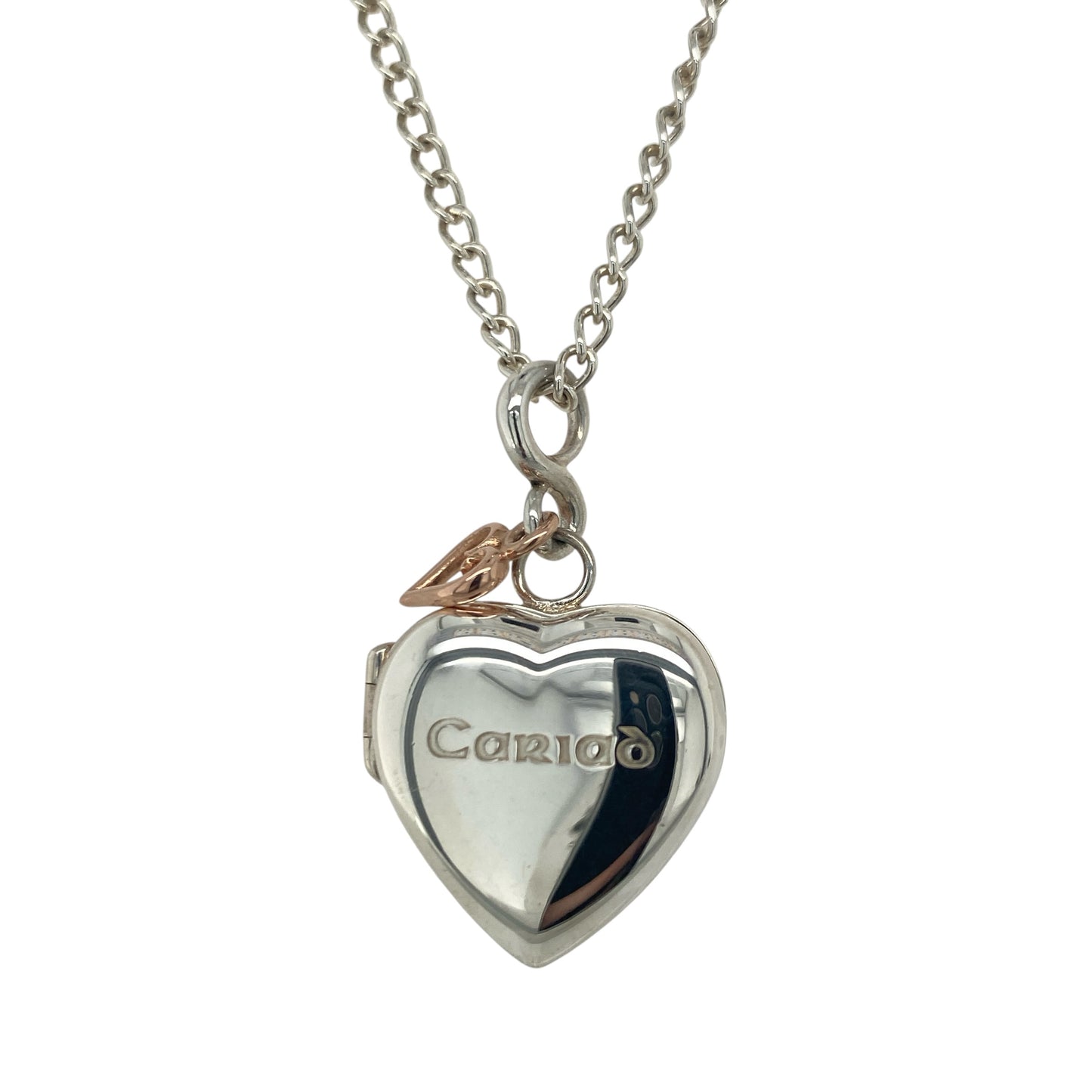 925 Silver Clogau Cariad Heart Locket 18" Necklace