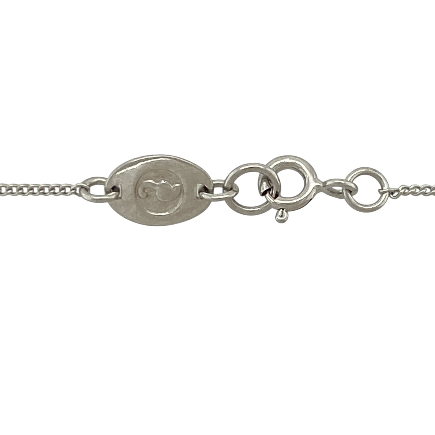 925 Silver Garnet & White Topaz Clogau Tudor Key 18" - 22" Necklace