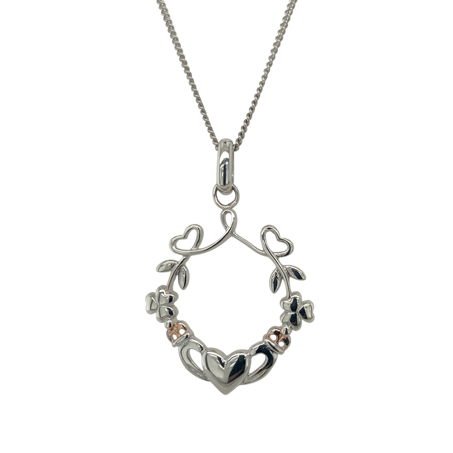 925 Silver Claddagh Clogau 18" - 22" Necklace