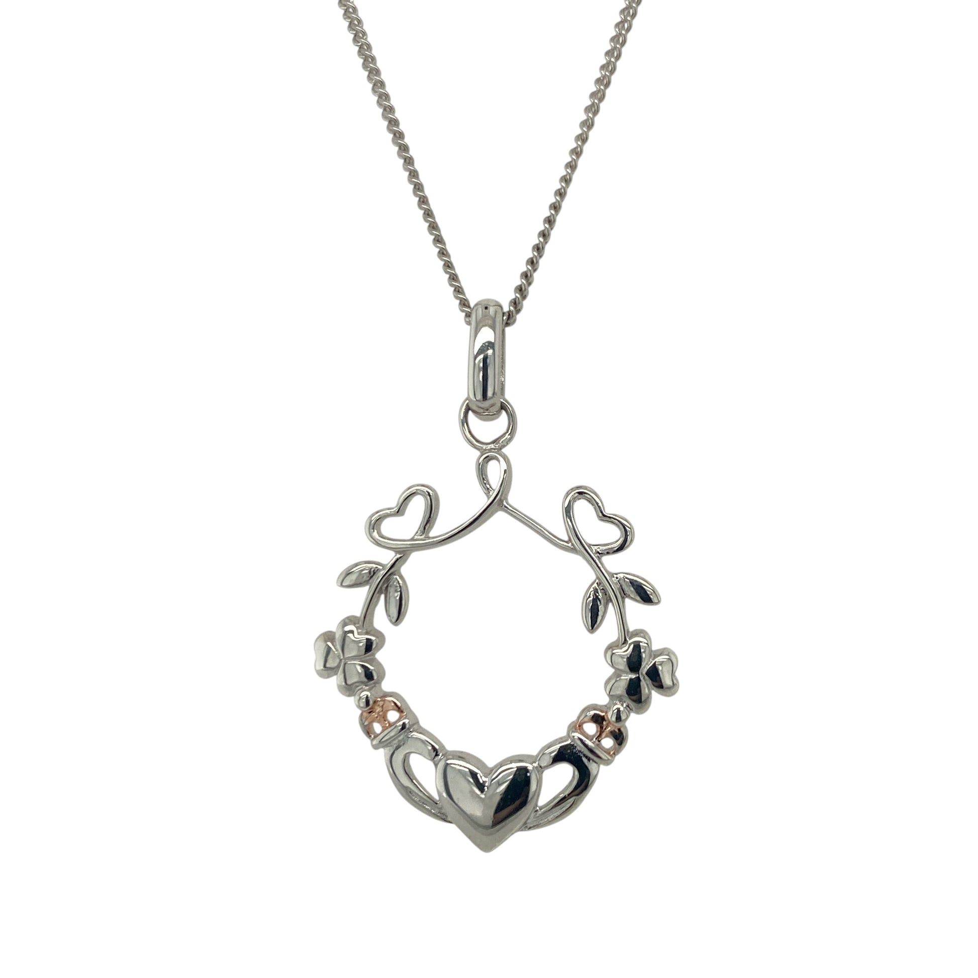 925 Silver Claddagh Clogau 18" - 22" Necklace