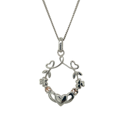 925 Silver Claddagh Clogau 18" - 22" Necklace