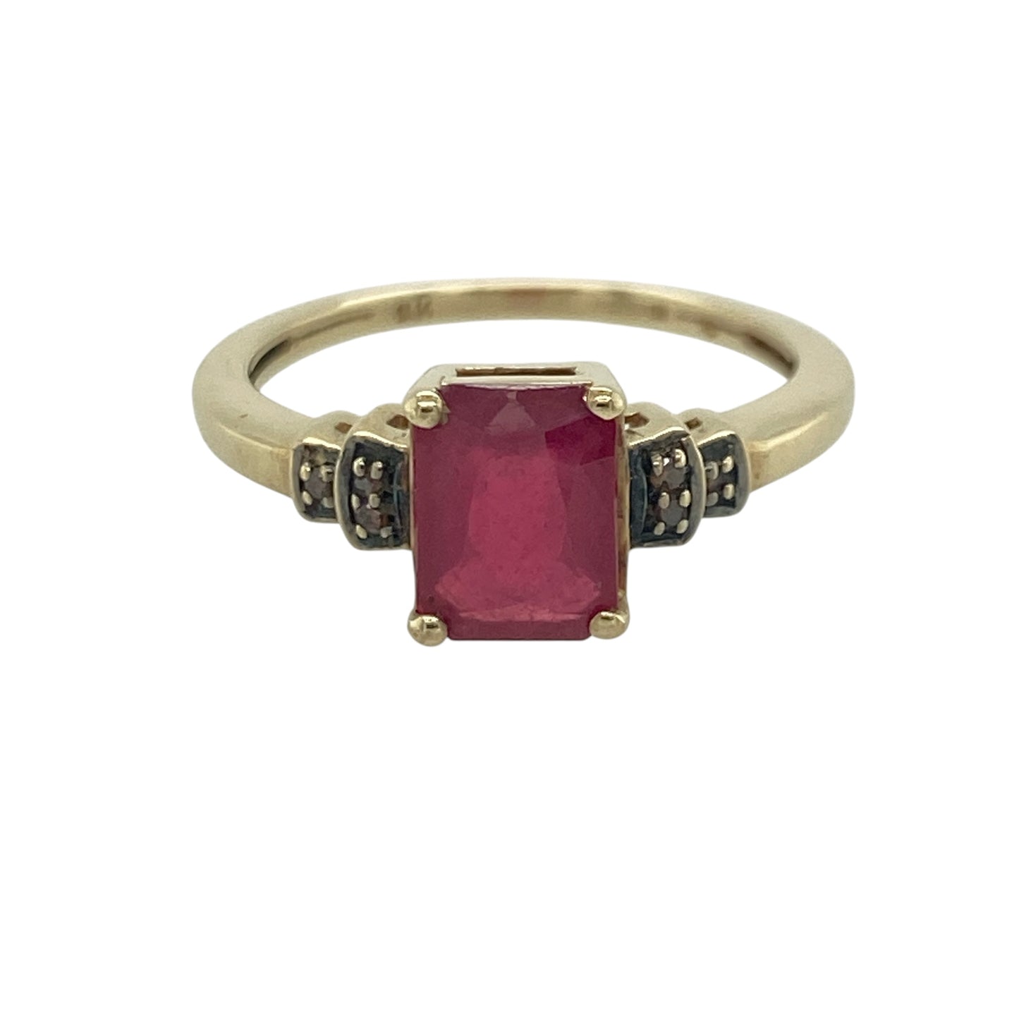 9ct Gold Diamond & Ruby Ring