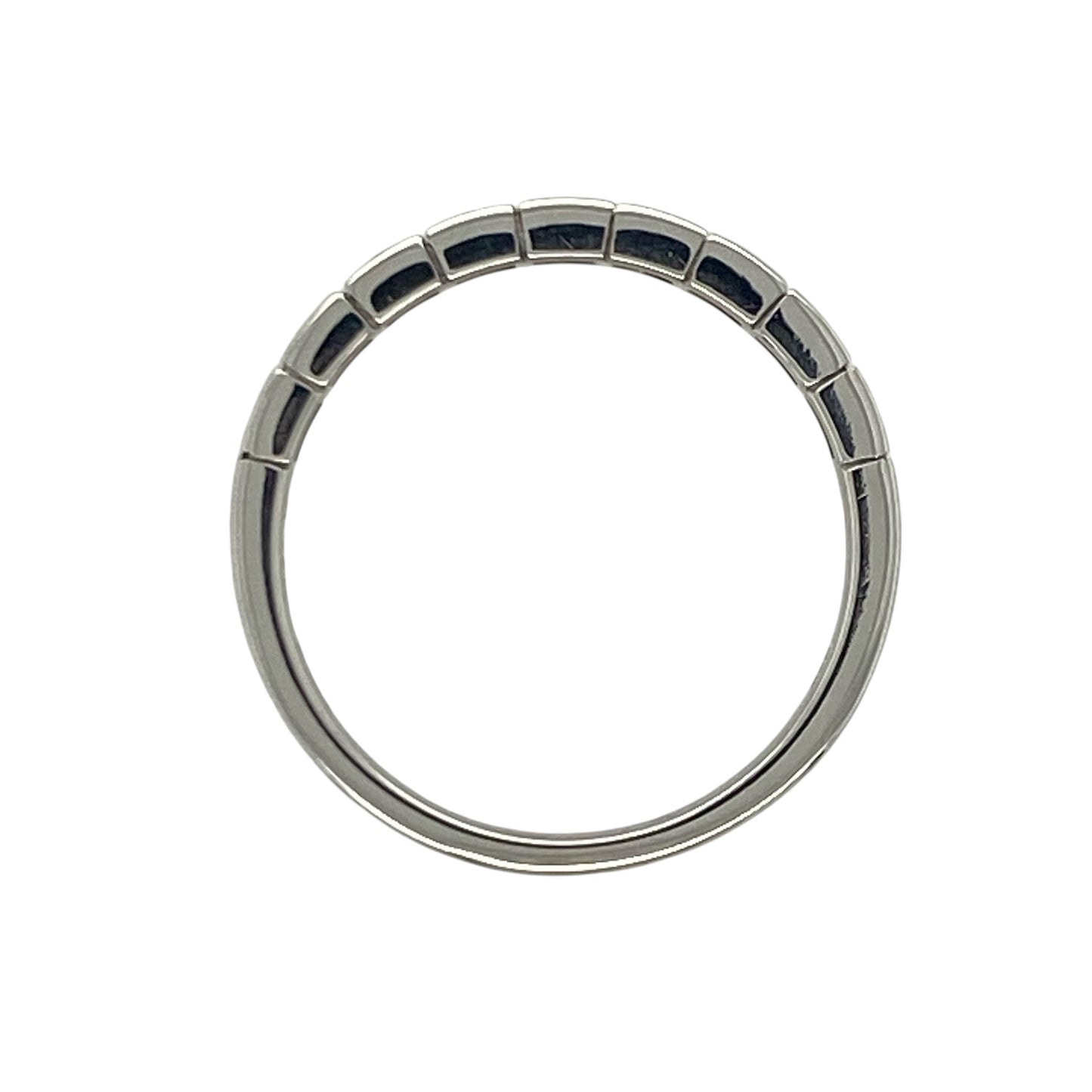 9ct White Gold & Diamond Band Ring