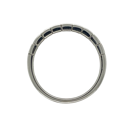 9ct White Gold & Diamond Band Ring