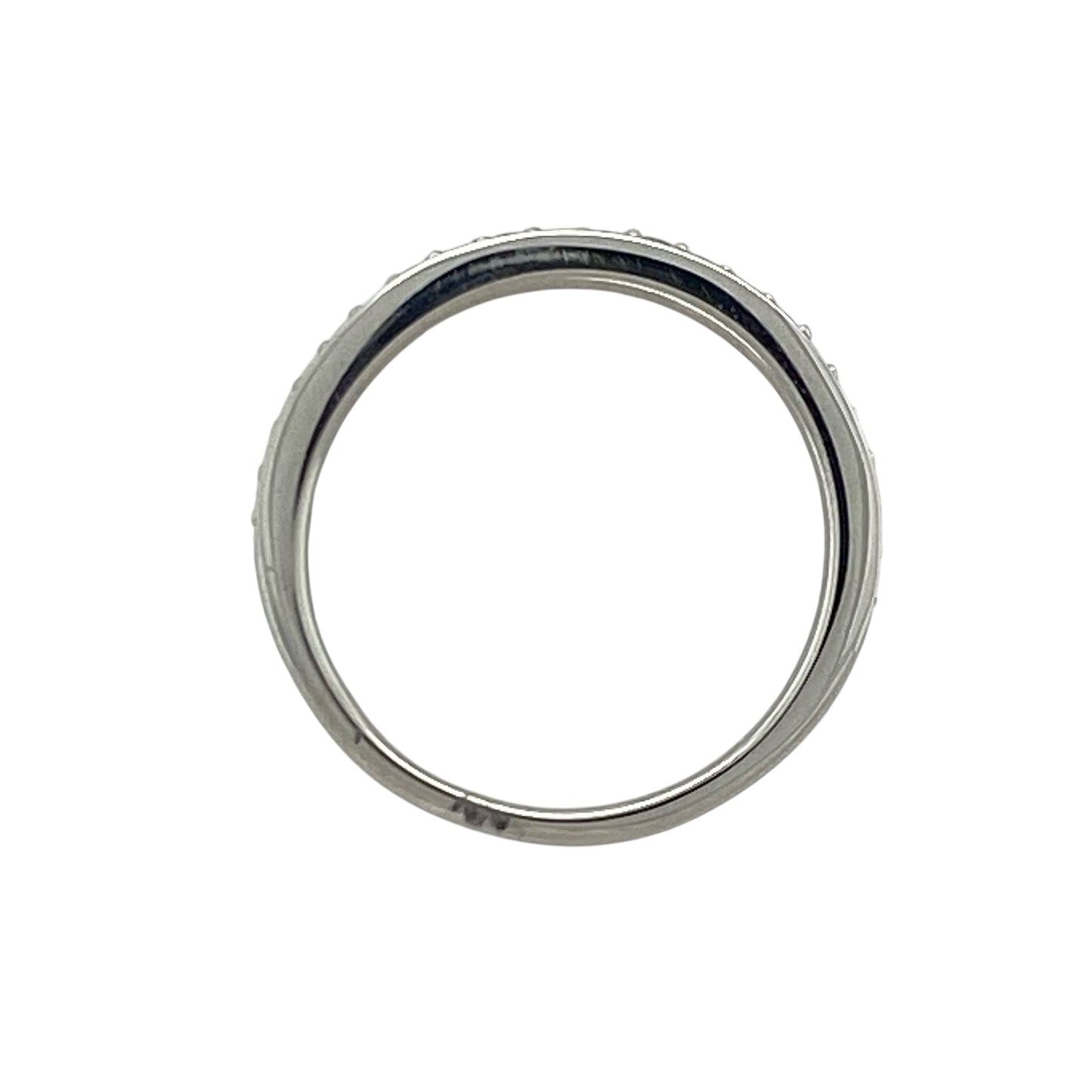 9ct White Gold & Diamond Band Ring
