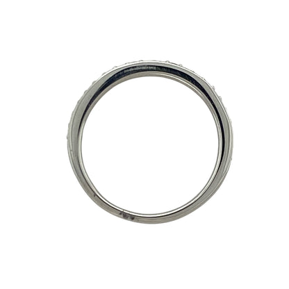 9ct White Gold & Diamond Band Ring