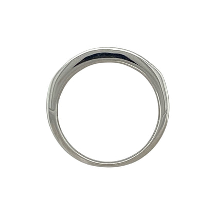 9ct White Gold & Diamond Band Ring