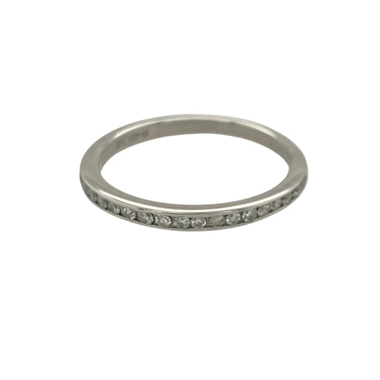 18ct White Gold & Diamond Band Ring