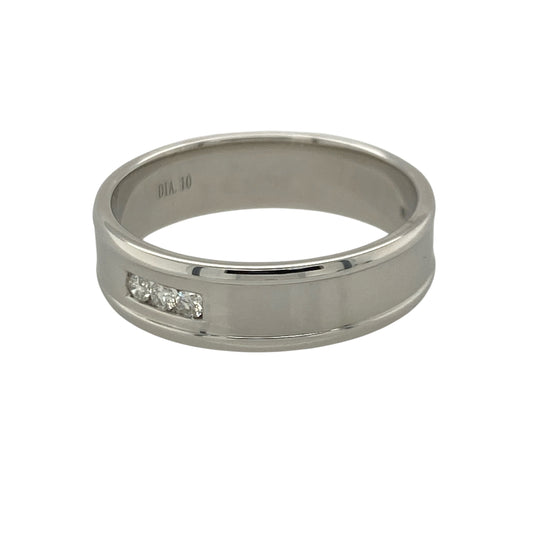 Add timeless sparkle and bold sophistication to your jewellery collection with this pre-owned 9ct white gold diamond channel set band ring, featuring a substantial design with elegant everyday appeal—perfect for anniversaries, special occasions, or luxurious daily wear.

Design: The ring features a striking channel-set diamond band measuring approximately 6mm wide, creating a bold and eye-catching display of brilliance across the finger.