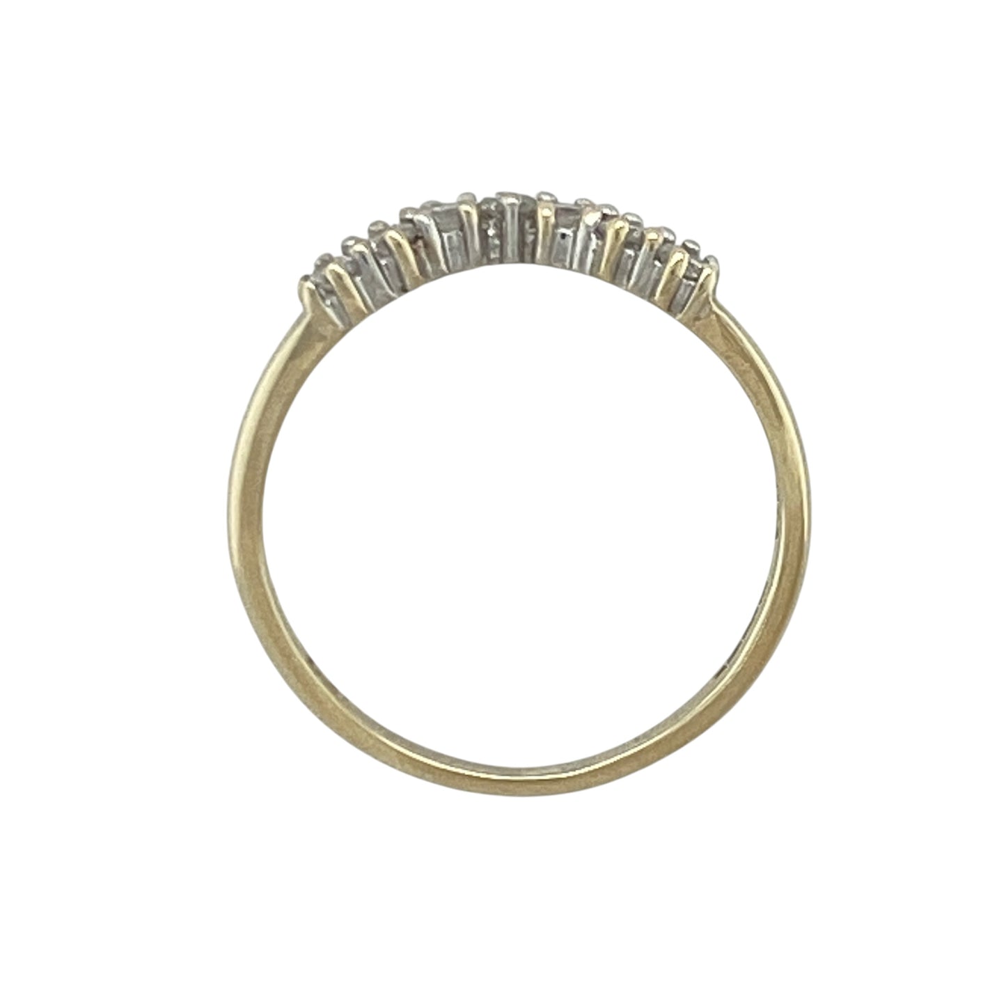 9ct Gold & Diamond Wishbone Ring