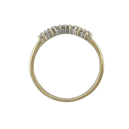 9ct Gold & Diamond Wishbone Ring