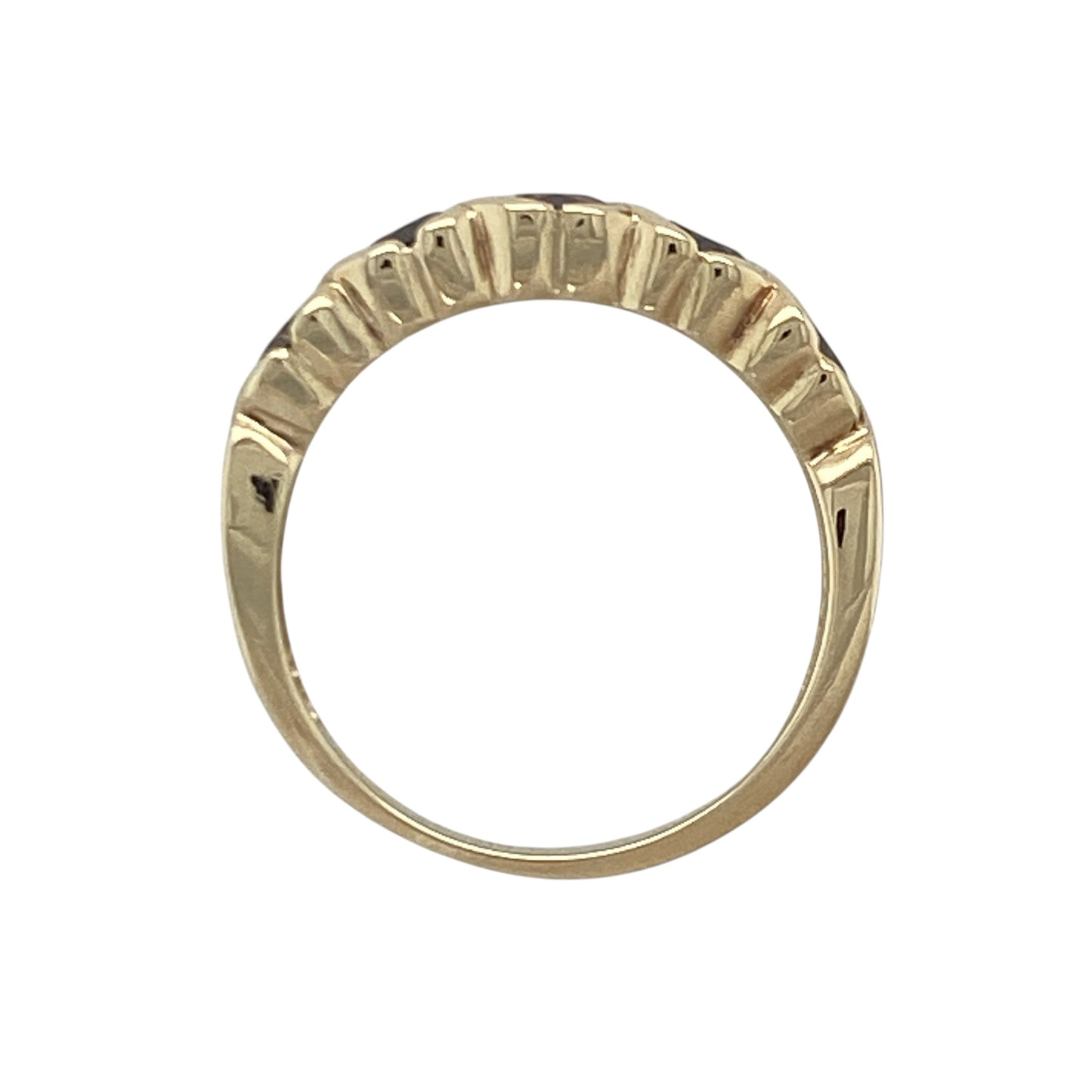9ct Gold & Chocolate Diamond Five Stone Band Ring