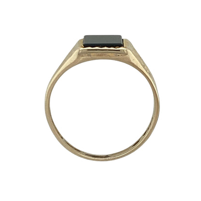9ct Gold & Onyx Rectangle Signet Ring