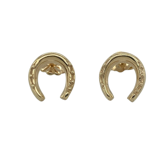 Add a touch of charm and timeless style to your jewellery collection with these pre-owned 9ct yellow gold horseshoe stud earrings, featuring a classic symbolic design with versatile everyday appeal—perfect for gifting, lucky keepsakes, or effortless daily wear.

Design: The earrings feature a beautifully crafted horseshoe motif, creating a simple yet eye-catching design that is both stylish and meaningful.