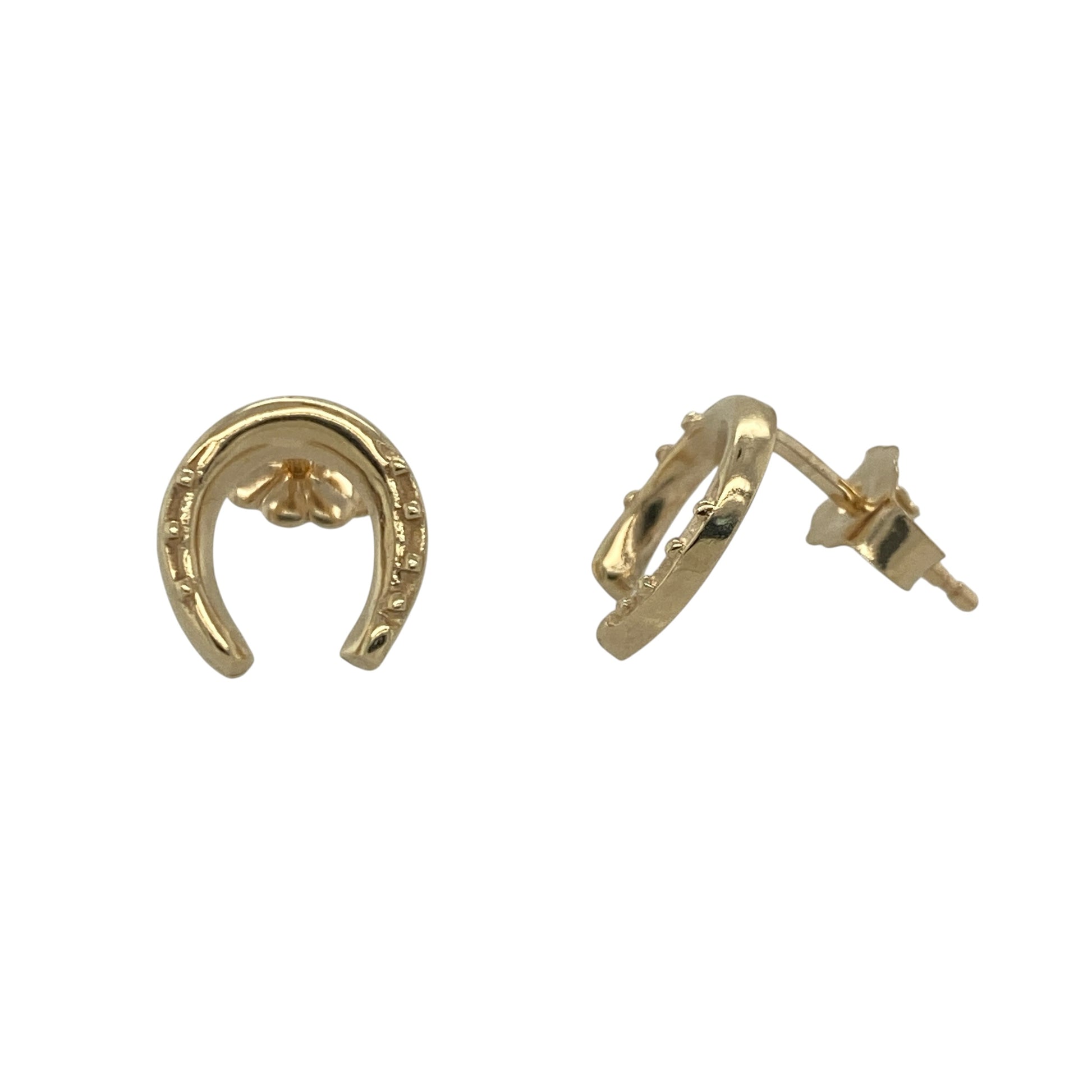 9ct Gold Horseshoe Stud Earrings