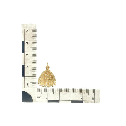 9ct Gold Triangle St Christopher Pendant