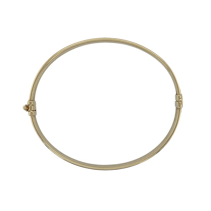 9ct Gold Celtic Knot Hinged Bangle