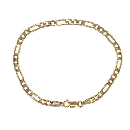 9ct Gold 7" Figaro Bracelet