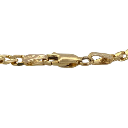 Add timeless style and everyday versatility to your jewellery collection with this pre-owned 9ct yellow gold Figaro bracelet, featuring a classic Italian-inspired design with enduring appeal—perfect for gifting, layering, or daily wear.

Design: The bracelet features the iconic Figaro link pattern, measuring approximately 3.5mm wide. The alternating link design creates a distinctive and stylish appearance, offering a perfect balance of elegance and character.