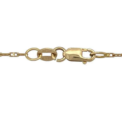 18ct Gold & Blue Topaz Cross 16" Necklace