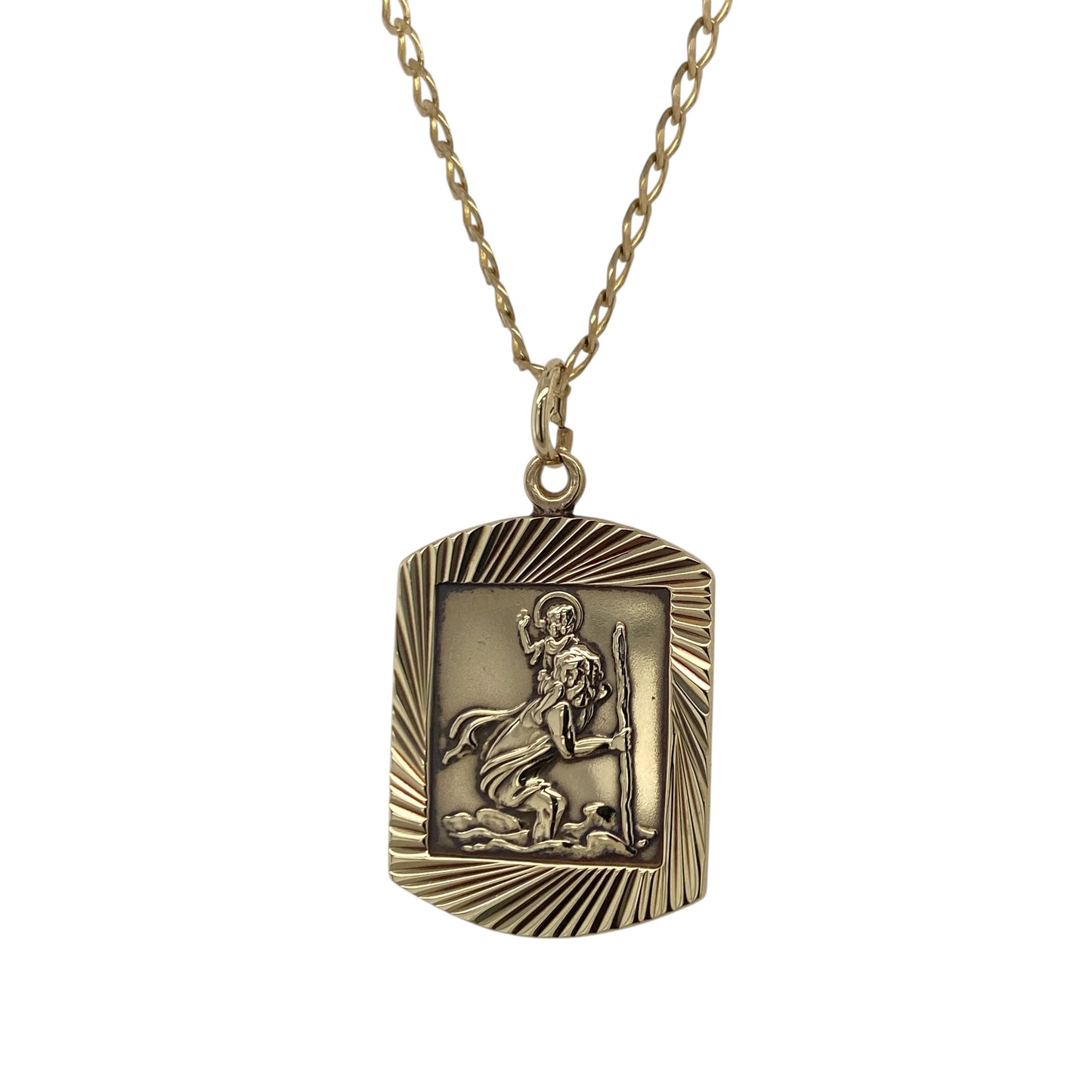 9ct Gold St Christopher 20" Necklace