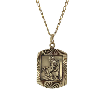9ct Gold St Christopher 20" Necklace