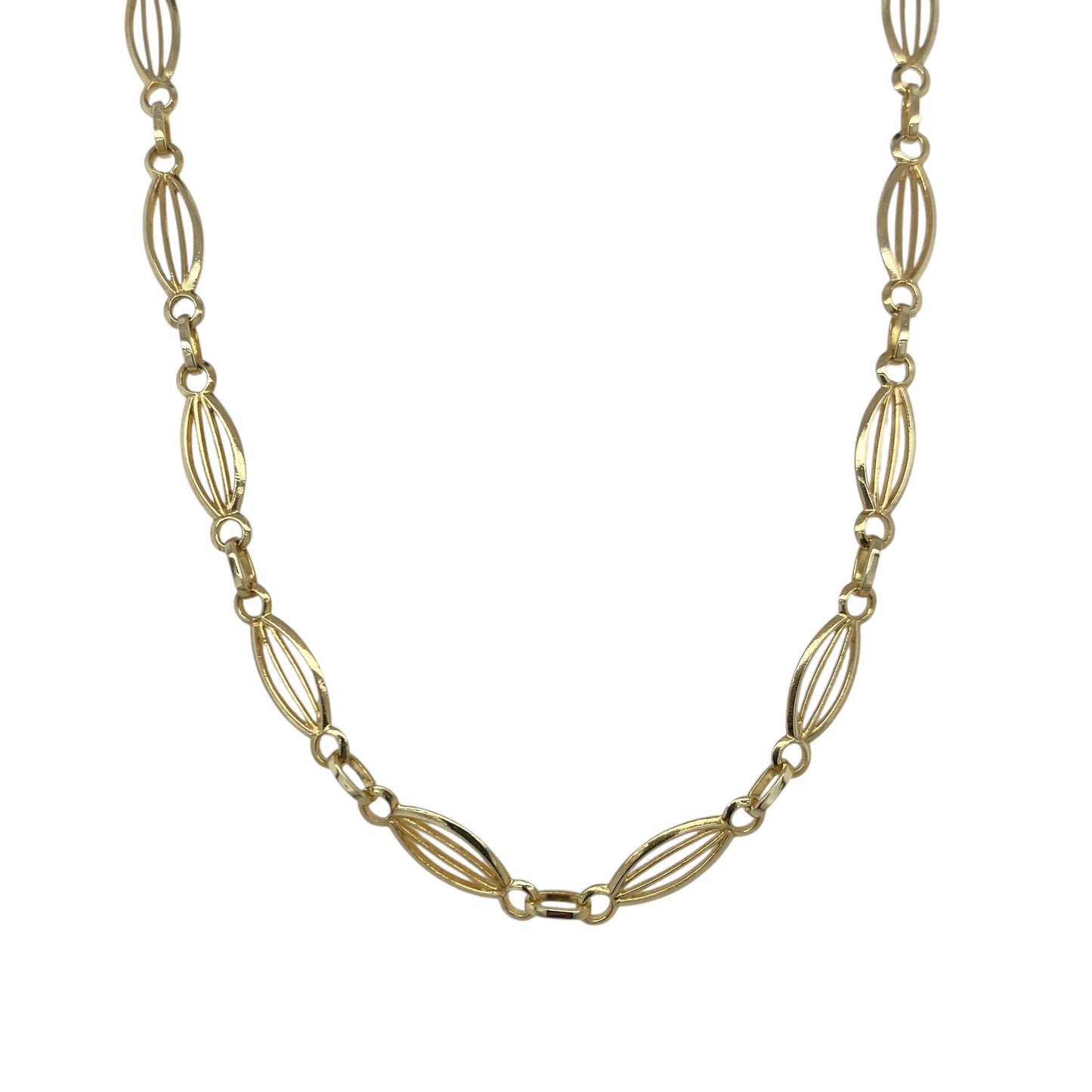 9ct Gold 16" Fancy Link Chain/Necklace