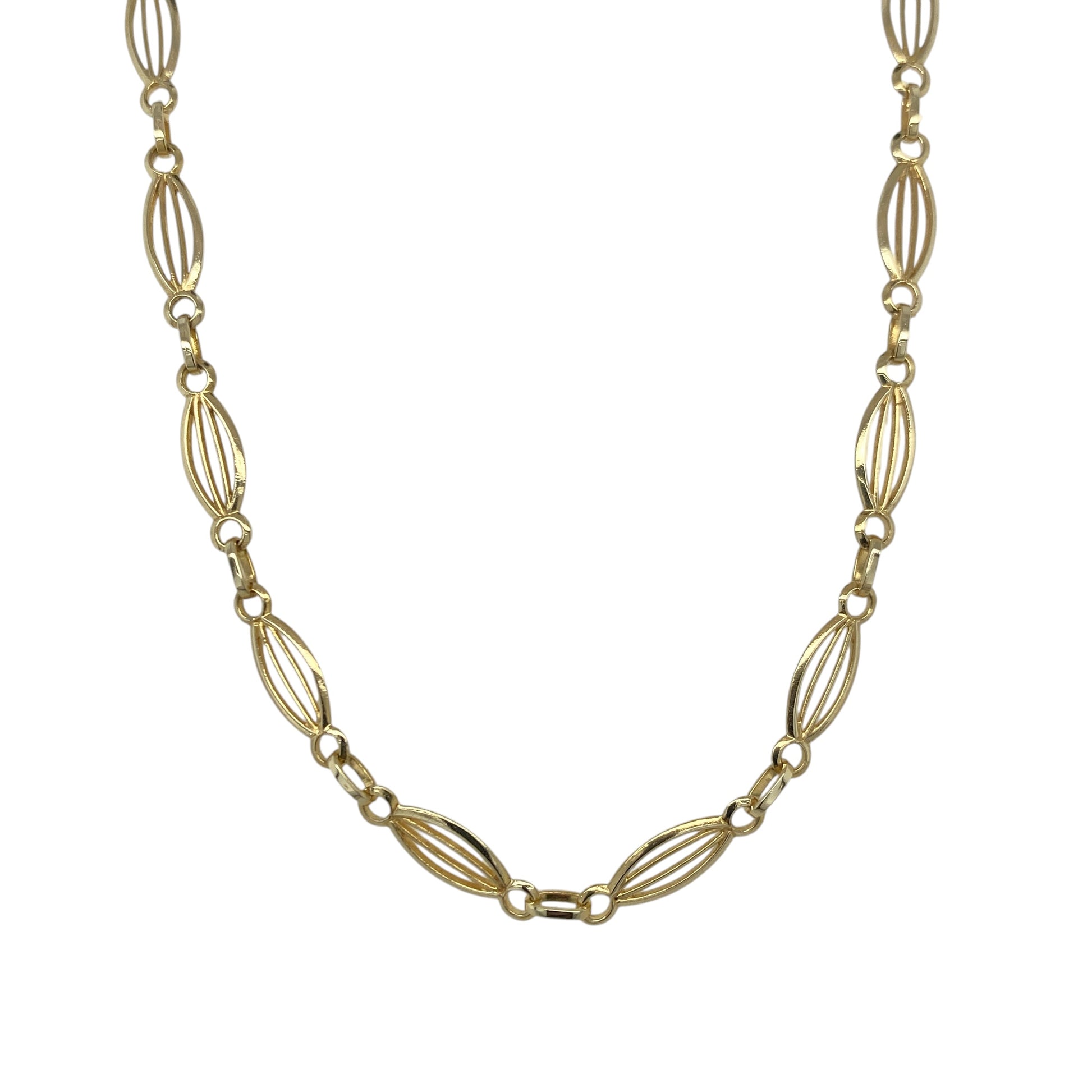 9ct Gold 16" Fancy Link Chain/Necklace