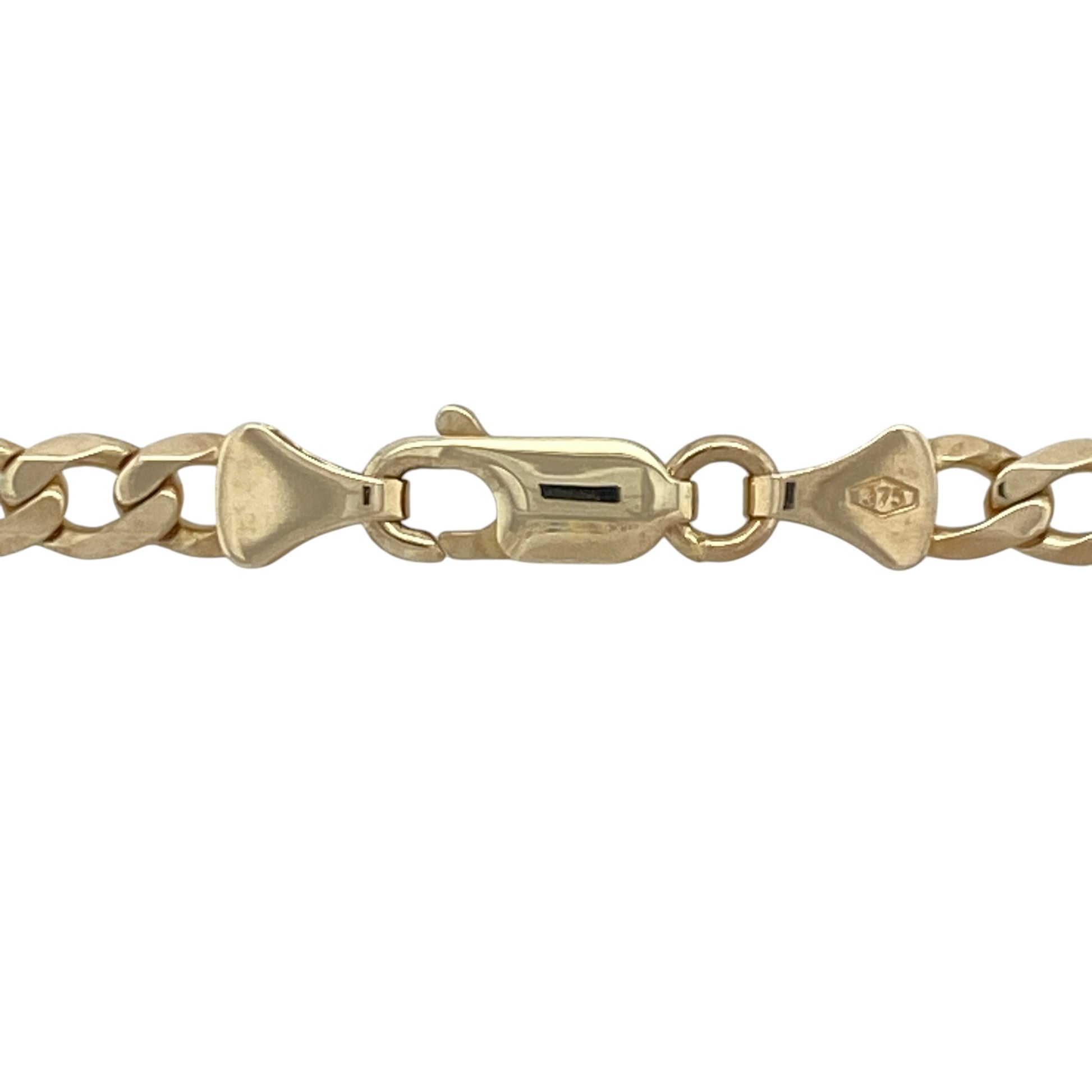 Add timeless style and substantial elegance to your jewellery collection with this pre-owned 9ct yellow gold curb chain necklace, featuring a classic design with versatile everyday appeal—perfect for wearing alone, layering, or pairing with a favourite pendant.

Design: The chain features traditional curb links measuring approximately 4mm wide, creating a sleek and well-balanced appearance. The flat, closely interlocking links reflect light beautifully, giving the chain a polished and sophisticated look.