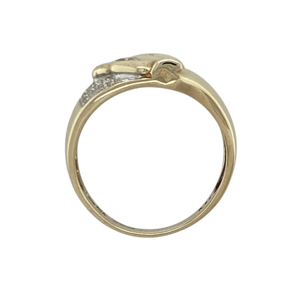 9ct Gold & Diamond Jaguar Band Ring