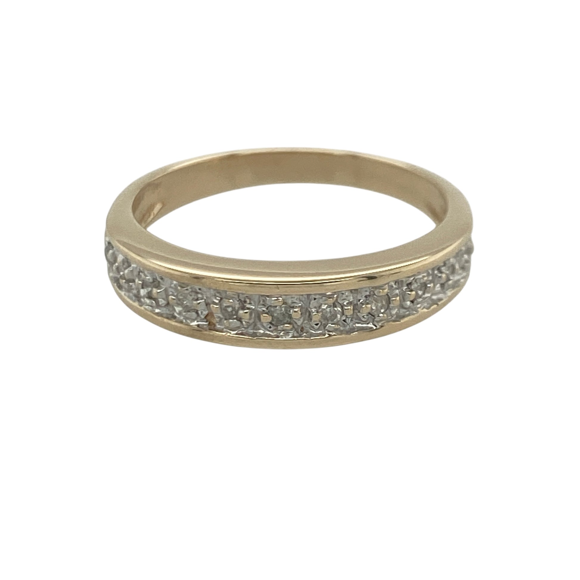 9ct Gold & Diamond Band Ring