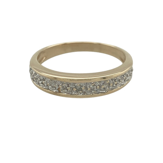 9ct Gold & Diamond Band Ring