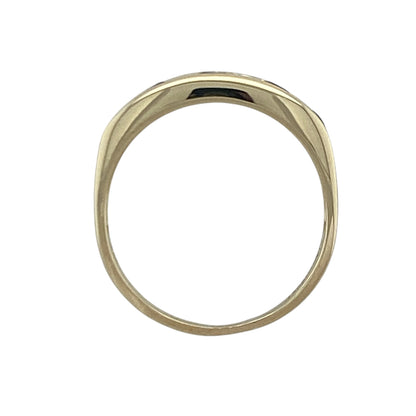 9ct Gold Diamond & Sapphire Band Ring