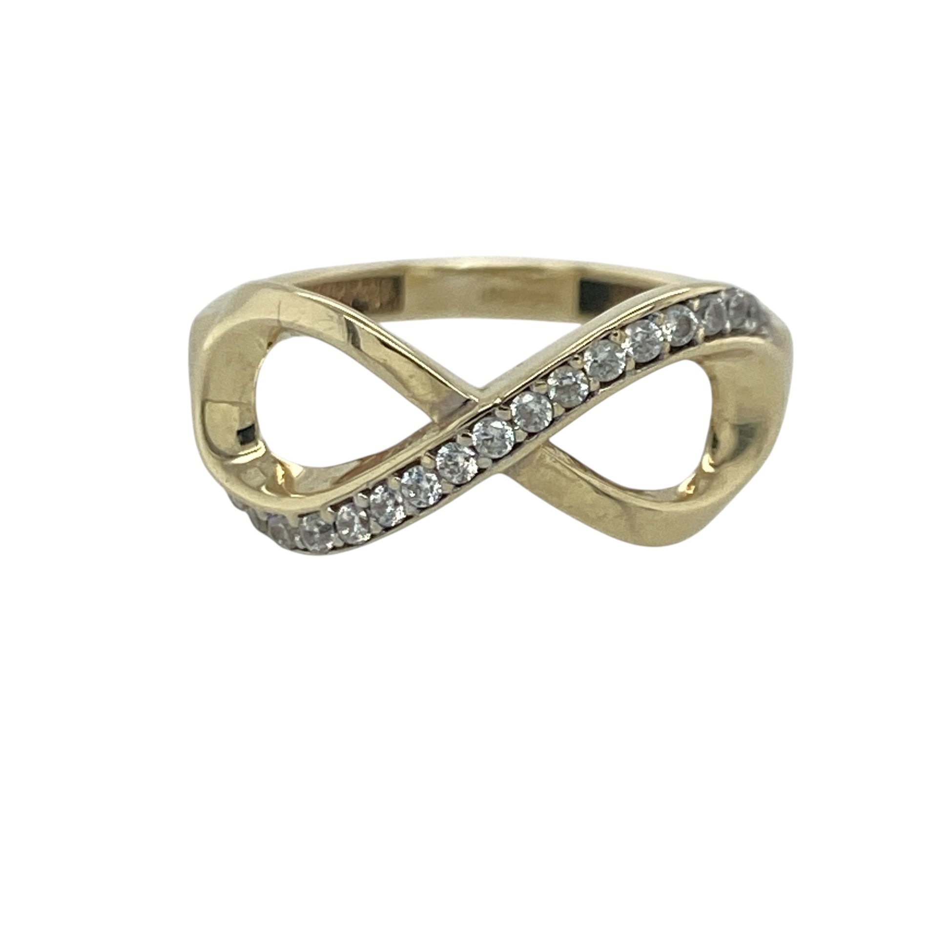 9ct Gold & Diamond Infinity Symbol Ring
