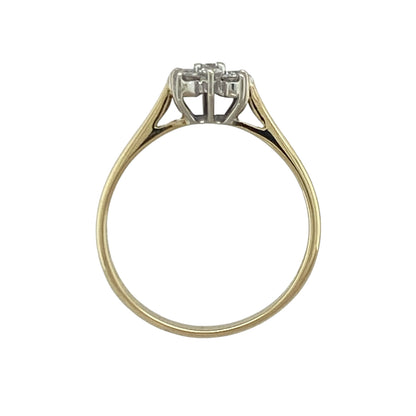 18ct Gold & Diamond Square Cluster Ring