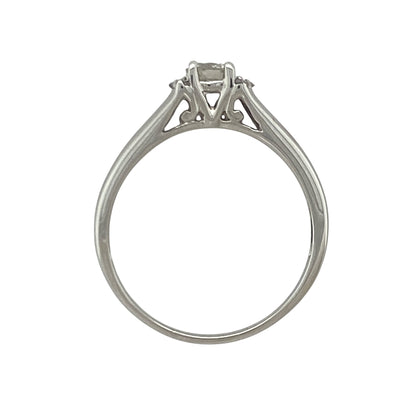 9ct White Gold & Diamond Solitaire Ring