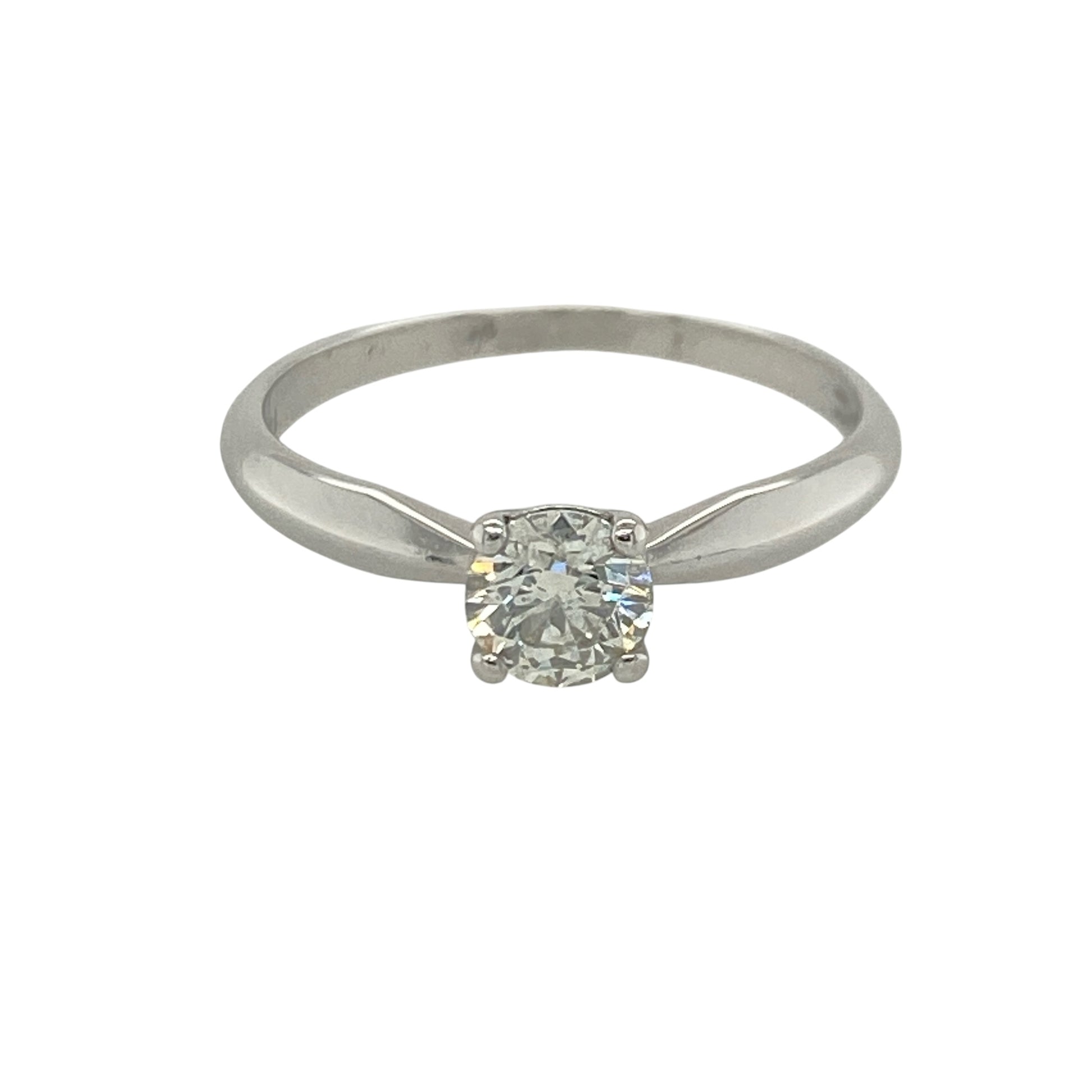 14ct White Gold & Diamond Solitaire Ring